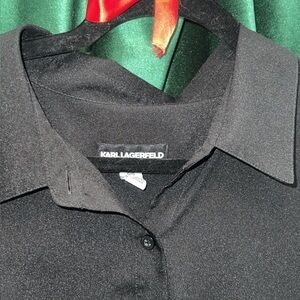 Karl Lagerfeld Women’s Black Dress Shirt